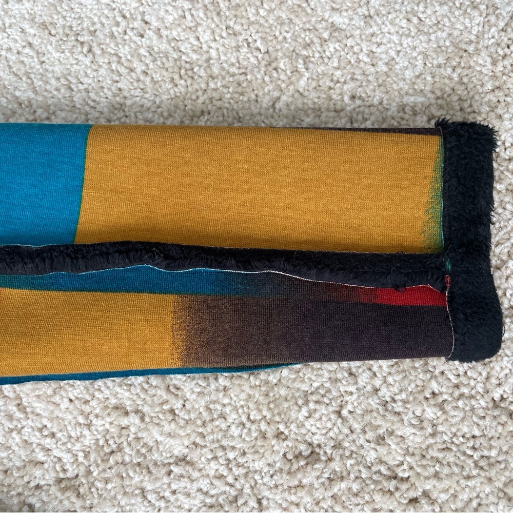 Adore Multi Color Patch Work Fleece Lined Jacket … - image 8